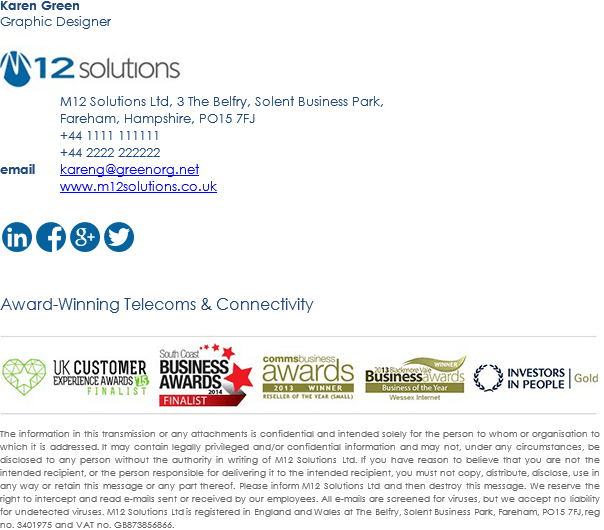 Email Signature Templates with HTML Images Exclaimer